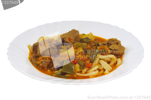 Image of Braised lamb with noodles