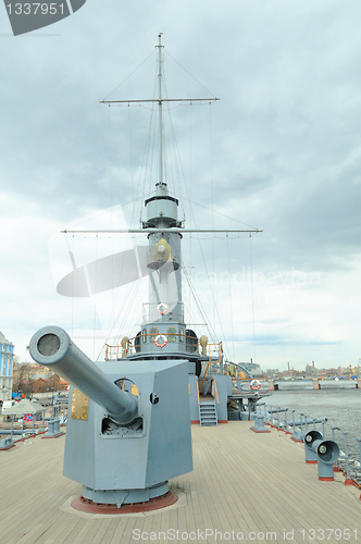 Image of St. Petersburg. Russia. Landmark cruiser "Aurora"