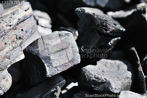 Image of Black charcoal for barbecue