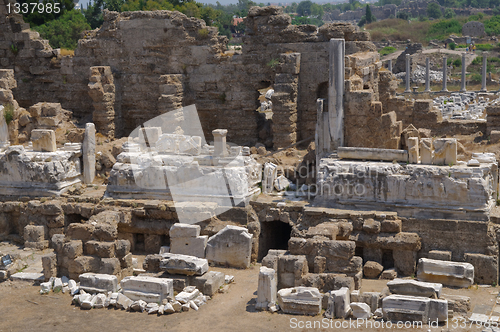 Image of The ruins of the ancient amphitheater. Turkey