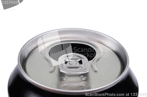 Image of Opened aluminum can for soft drinks or beer