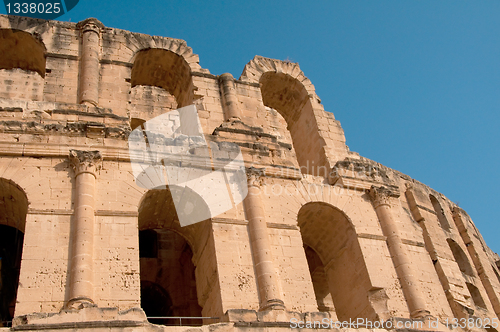 Image of Tunisian Colosseum - dilapidated arches