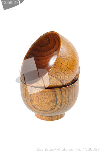 Image of Wooden bowls for rice.