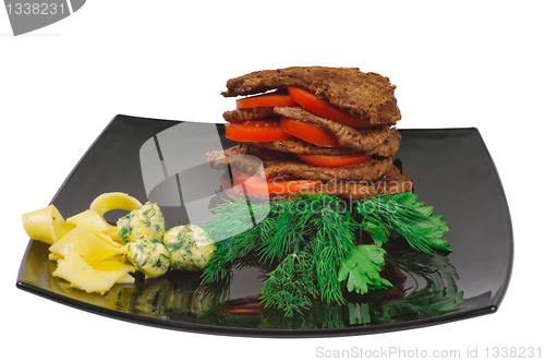 Image of Roast beef on a plate