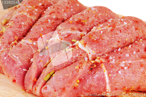 Image of Raw meat,  with spices