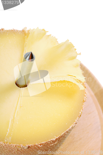 Image of Decorated Cheese on girolle
