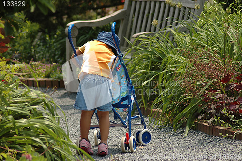 Image of Toddler and stroller I