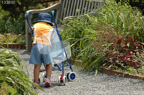 Image of Toddler with Stroller II