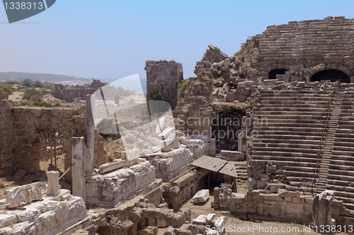 Image of The ruins of the ancient amphitheater. Turkey