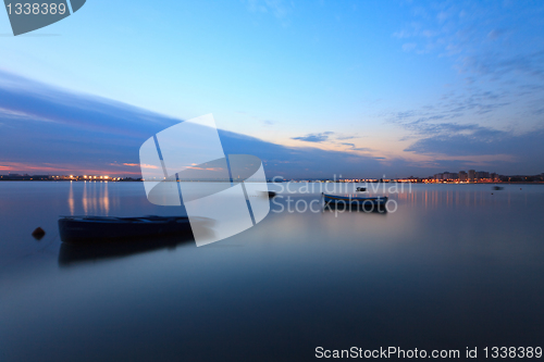 Image of Sunset on the Tejo river.