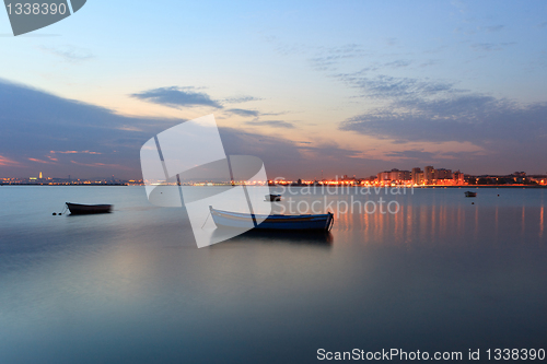 Image of Sunset on the Tejo river.