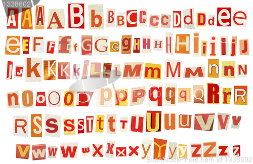 Image of Newspaper alphabet