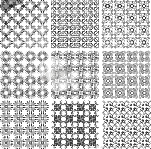 Image of Set of metal grids vintage background vector
