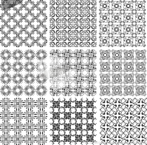 Image of Set of metal grids vintage background vector