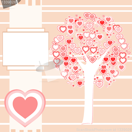 Image of Wedding or Valentine background card vector