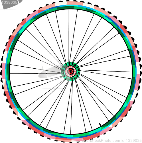 Image of Bicycle wheels isolated on white. vector