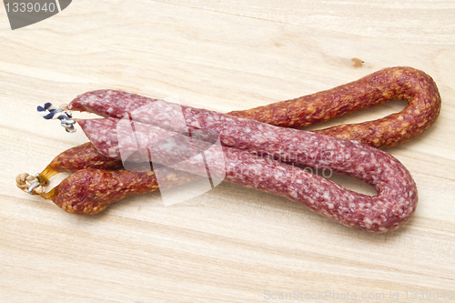 Image of Italian salami sausgages 