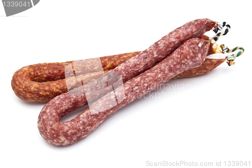Image of Italian salami sausages