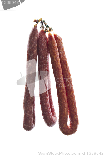 Image of Italian salami sausages