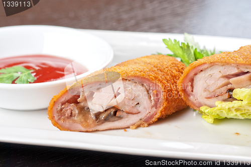 Image of rolls from pork meat