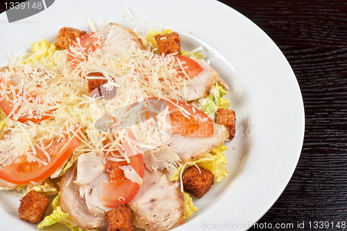 Image of chicken meat filet salad