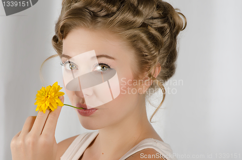 Image of beauty woman closeup portrait