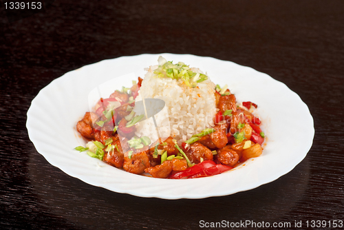 Image of Pork meat and japanese rice