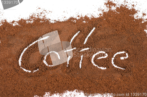 Image of milled coffee sign