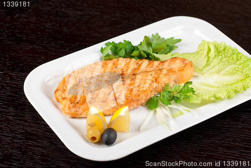 Image of Grilled salmon steak