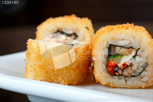 Image of sushi rolls