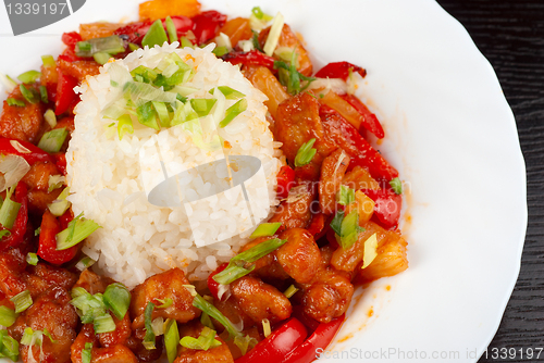 Image of Pork meat and japanese rice