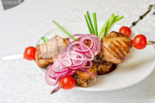 Image of Grilled kebab meat