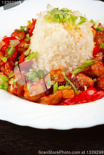 Image of Pork meat and japanese rice