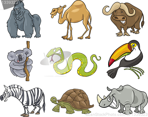 Image of cartoon animals set