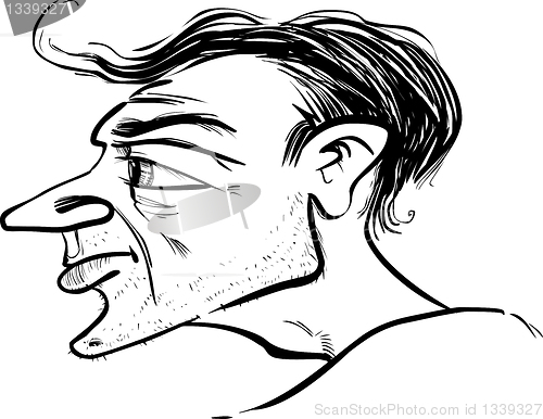 Image of man profile caricature