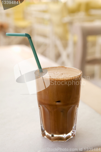 Image of Frappe on a cafe table