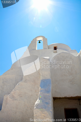 Image of Church bells in Mykonos, Greece