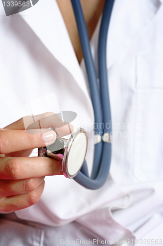 Image of Young doctor with stethoscope.