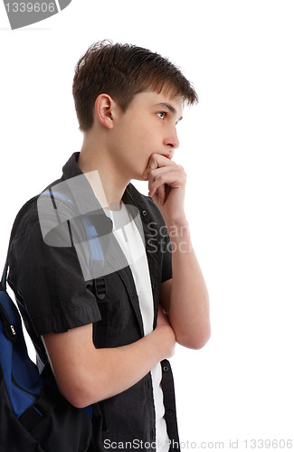 Image of Thinking contemplative student