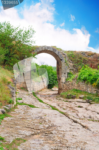 Image of Ancient Roman road in the mountains