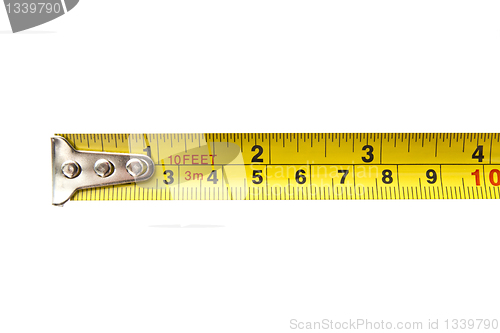 Image of Tape measure isolated on white background 