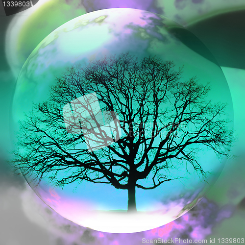 Image of abstract background with tree