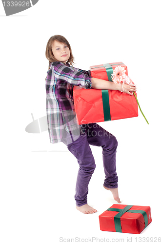 Image of Teenager girl in studio