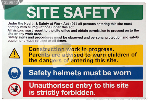 Image of Site safety sign