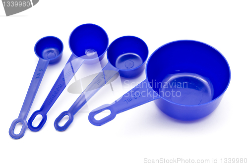 Image of Blue measuring spoons