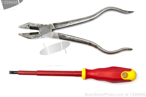 Image of Pliers and screwdriver