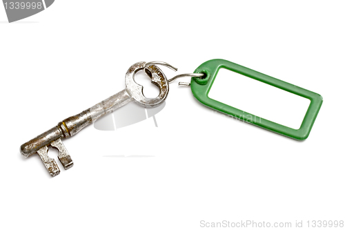 Image of Blank tag and old key