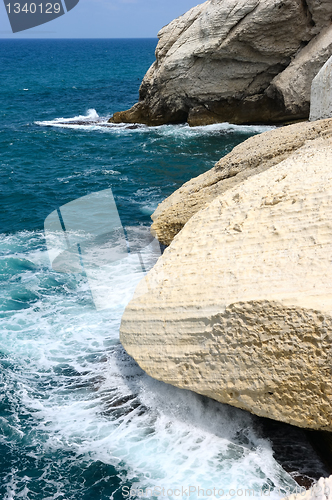 Image of The white chalk cliffs of Rosh ha-Hanikra