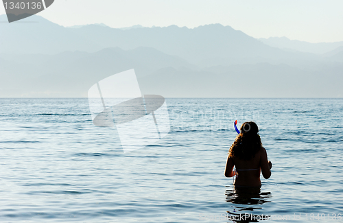 Image of Girl in the Red Sea