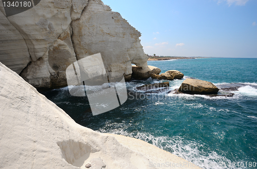 Image of The white chalk cliffs of Rosh ha-Hanikra